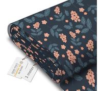DreamRoots Tissu imperméable extérieur au metre 160 cm Largeur - Toile exterieure impermeable 100% de polyester 600D 220g/m - Tissus au metre ameublement Midnight Garden 1M