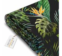 DreamRoots Tissu imperméable extérieur au metre 160 cm Largeur - Toile exterieure impermeable 100% de polyester 600D 220g/m - Tissus au metre ameublement Watercolor on Black mètre linéaire