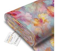 DreamRoots Tissu imperméable extérieur au metre 160 cm Largeur - Toile exterieure impermeable 100% de polyester 600D 220g/m - Tissus au metre ameublement Scent of Nature 1M