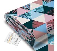 DreamRoots Tissu imperméable extérieur au metre 160 cm Largeur - Toile exterieure impermeable 100% de polyester 600D 220g/m - Tissus au metre ameublement Exotic Triangle Pastel 1M