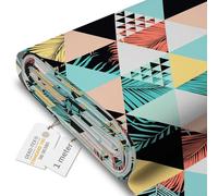 DreamRoots Tissu imperméable extérieur au metre 160 cm Largeur - Toile exterieure impermeable 100% de polyester 600D 220g/m - Tissus au metre ameublement Exotic Triangle Jungle 1M
