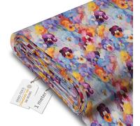 DreamRoots Tissu imperméable extérieur, Colorful Flowers Pattern, 1 m
