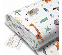 DreamRoots Tissu imperméable extérieur, Exotic Animals, 1 m