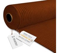 DreamRoots Tissu Velours Côtelé au Mètre Ameublement, Indian tan, 2 m
