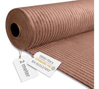 DreamRoots Tissu Velours Côtelé de 380 g/m² 140 cm de large - Rouleau Tissu Velours Ameublement Brown Bear 2M