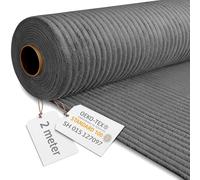 DreamRoots Tissu Velours Côtelé de 380 g/m² 140 cm de large - Rouleau Tissu Velours Ameublement Frost Gray 2M