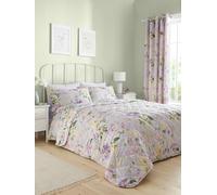 Dreams & Drapes Couvre-lit Heritage Florette (230 x 230 cm) - Couvre-lit matelassé Violet Lilas - Literie et Rideaux Assortis Disponibles - Housse de Couette Violette