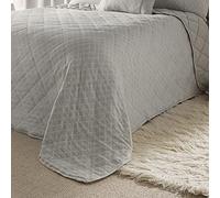 Dreams & Drapes Couvre-lit Jacquard tissé Croma - 240 x 220 cm - Couleur Argent