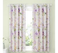 Dreams & Drapes - Heritage Rideaux à œillets Motif Floral Lilas 168 x 183 cm
