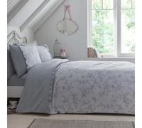 Dreams & Drapes Parure de lit décorative Kristen - Facile d'entretien - pour lit Double - Gris