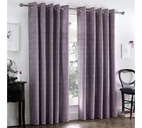 Dreams & Drapes Hanworth Rideaux doublés à œillets, Polyester, Chiné, 168 x 183cm