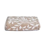 Dreams & Drapes - Serviette de Bain Feuille Naturelle 90x150cm - 100% Coton - Toucher Doux - Serviette Botanique Vintage en Naturel - Motif Floral - Accessoire de Salle de Bain