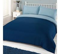 Dreamscene Parure de lit Drap-housse en microfibre, toucher doux, bleu marine, Simple