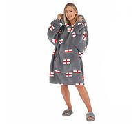 Dreamscene Réglable, 100% Polyester Doux, avec Doublure en Polaire Sherpa, Charcoal Grey, Taille Unique Fits Most - Adults Men Women Teens