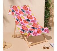 Dreamscene Serviettes de Bain pour Adultes et Enfants, Motif Feuille Rose, Serviette de Bain en Microfibre Super Douce à séchage Rapide, Serviette de Sport pour Homme, 71 cm x 152 cm
