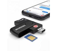 Dreamscreens Lecteur de Carte SIM USB Nano-SIM - Récupération SMS | Lecteur multimédia compatible cartes SIM, SD, TF et MMC, avec accès aux données et modification de divers formats.