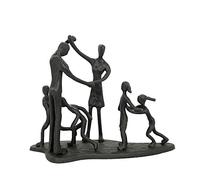 DreamsEden Famille de 6 Figurines, Sculpture familiale, décoration d'intérieur, Cadeaux pour Les familles, Statue de Famille en Fonte pour Anniversaire, Noël