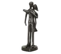 Dreamseden Sculpture en fer pour couple - Deux cœurs - Cadeau romantique pour anniversaire de mariage, anniversaire, Noël - Statue de décoration d'intérieur pour salon, chambre à coucher, bibliothèque