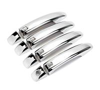 Dreamseek Lot de 8 housses de poignée de porte 4 pièces compatibles avec Audi Q3 2012-2018, Q5 2009-2016, A4 B8 S4 A5 2008-2016 - Garniture de protection extérieure en ABS triple plaqué chrome