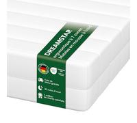 DREAMSTAR Easy Flex Matelas 7 zones 160 x 200 cm H3 et H4 Matelas ergonomique en mousse à froid hypoallergénique et antibactérien Housse amovible et lavable Oeko-TEX® (11 cm, 160 x 200 cm)