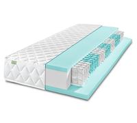 DREAMSTAR Ergo Flex XXL Duo Matelas à ressorts ensachés 90 x 200 cm | Matelas ergonomique 7 zones | Certifié Oeko-TEX | H2 (0-80 kg) & H3 (80-100 kg) | Hypoallergénique et antibactérien | 22 cm de