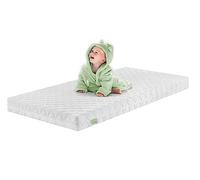 Dreamstar Ergo Kids Matelas pour bébé et enfant Certifié sans substances nocives selon la norme Öko-Tex Standard 100 Housse douce pour la peau amovible et lavable à 95 °C 70 x 140 cm Blanc