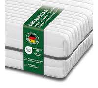 DREAMSTAR Matelas en mousse froide Vital Silver XXL 24 cm de haut | Matelas ergonomique 7 zones 120 x 200 cm H4 | hypoallergénique et antibactérien | Housse amovible et lavable | Certifié Öko-TEX |