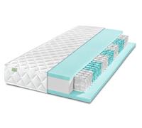 DREAMSTAR Matelas Ergo Flex Duo Matelas à ressorts ensachés 7 zones 17 cm Certifié Oeko-Tex Degré de dureté H2 0-80 kg H3 80-100 kg 140 x 200 cm
