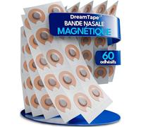DreamTape® 60 Patchs pour Bande Nasale Magnétique - Patch Nez Respiration Aimantée - Recharges pour Écarteur Nasal Magnétique - Anti Ronflement Nez - 30 Utilisations (60 Tabs)