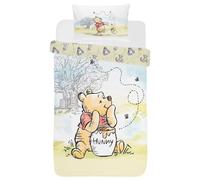 dreamtex Winnie l'Ourson Explore Parure de lit simple avec housse de couette et taie d'oreiller pour chambre d'enfant et tout-petit (SP1-WTP-EXP-12)