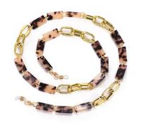 Dreamtimes Acrylique Eyeglass Chain Réglable léger Eyewear Retainer pour les femmes hommes couleur variété Sunglass Chain (Ambre-1)
