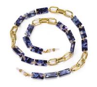 Dreamtimes Acrylique Eyeglass Chain Réglable léger Eyewear Retainer pour les femmes hommes couleur variété Sunglass Chain (Blu-3)