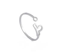 Dreamtimes Anneaux astrologiques en acier inoxydable pour femme 12 signes astrologiques Bague ouverte Ariete Leone vierge Boutons de manchette balance Poisson Scorpion Cadeau