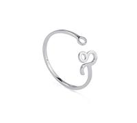 Dreamtimes Anneaux astrologiques en acier inoxydable pour femme 12 signes astrologiques Bague ouverte Ariete Leone vierge Boutons de manchette balance Poisson Scorpion Cadeau