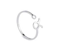 Dreamtimes Anneaux astrologiques en acier inoxydable pour femme 12 signes astrologiques Bague ouverte Ariete Leone vierge Boutons de manchette balance Poisson Scorpion Cadeau