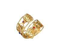 Dreamtimes Bague des 7 chakras Bague de yoga pour l'équilibre des 7 chakras | Bague en forme de cuillère en acier inoxydable pour femme - Bague spirituelle ajustable - Bijou de méditation et de reiki