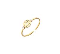 Dreamtimes Bague étoile de David pour homme et femme - Bague hexagramme réglable en acier inoxydable - Bague ouverte tendance hip-hop géométrique punk empilable, Acier inoxydable, Pas de pierre