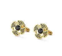 Dreamtimes Boutons de manchette Viking en forme de croix à nœud celtique Boutons de manchette Viking en acier inoxydable Bijoux irlandais Cadeaux de fête des pères pour hommes