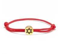 Dreamtimes Bracelet nautique en forme d'étoile de David fait à la main en acier inoxydable avec pendentif hexagramme juif et étoile de David - Bijou de protection pour homme et femme, M, Acier
