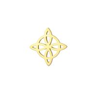 Dreamtimes Broche en forme de nœud de sorcière en acier inoxydable Bijou gothique pour homme et femme Amulette mystique celtique Parfait pour Halloween costume de sorcellerie accessoires (L'or -1)