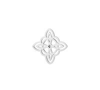 Dreamtimes Broche en forme de nœud de sorcière en acier inoxydable Bijou gothique pour homme et femme Amulette mystique celtique Parfait pour Halloween costume de sorcellerie accessoires (Argent)