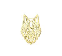 Dreamtimes Broche Tête de Loup en Acier Inoxydable filigrane Gothique Broche Écharpe Robe Revers Épinglettes pour Hommes et Femmes Durable Accessoire Unisexe Cadeau Unique