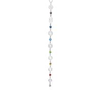 Dreamtimes Collier 7 chakras pour femme en acier inoxydable avec pendentif de guérison spirituelle pour la méditation et le yoga pour Noël, Medium, Acier inoxydable, Pas de gemme