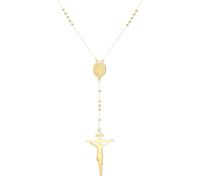 Dreamtimes Collier catholique chapelet Vierge Marie/Saint Christophe Collier chapelet et croix de Jésus en acier inoxydable Colliers religieux de prière pour femme, M, Acier inoxydable, Pas de gemme