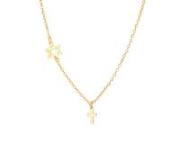 Dreamtimes Collier en acier inoxydable avec pendentif en forme de croix - Bijoux juifs - Colliers hébreux pour femme, M, Acier inoxydable, Pas de gemme