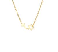Dreamtimes Collier en acier inoxydable avec pendentif en forme de croix - Bijoux juifs - Colliers hébreux pour femme, M, Acier inoxydable, Pas de gemme