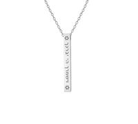Dreamtimes Colliers juifs pour femmes Étoile de David Colliers Hexagramme Collier Pendentif Bible Hébreu Israël Colliers Versi Bracelet Écriture Bijoux Chrétiens et Hébreux (argent)