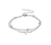Dreamtimes Flugzeug Brassard Flugzeug Edelstahl Flugzeug Brassard Weltreise Pilot Geschenk Flugzeug Stil Armband Mode Reise Schmuck für Frauen Mädchen, M, Acier inoxydable