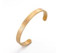 Dreamtimes Islamic Ayatul Kursi Bracelet pour femmes musulmanes Quran Allah Openable Bangles Allah Bracelets Ayatul Kursi Arabic Calligraphy Cuff Bracelet pour hommes Islam Eid Ramadan (L'or)