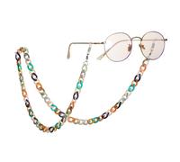 Dreamtimes Lunettes Chaîne Sangle Titulaire Cordon Acrylique Lunettes De Soleil Collier Titulaire Lunettes Retenue Longe pour Femmes Filles Hommes (Bleu Coloré)